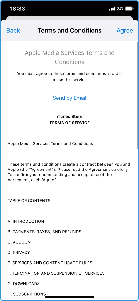 Accept Terms and Conditions to continue the downloading process.