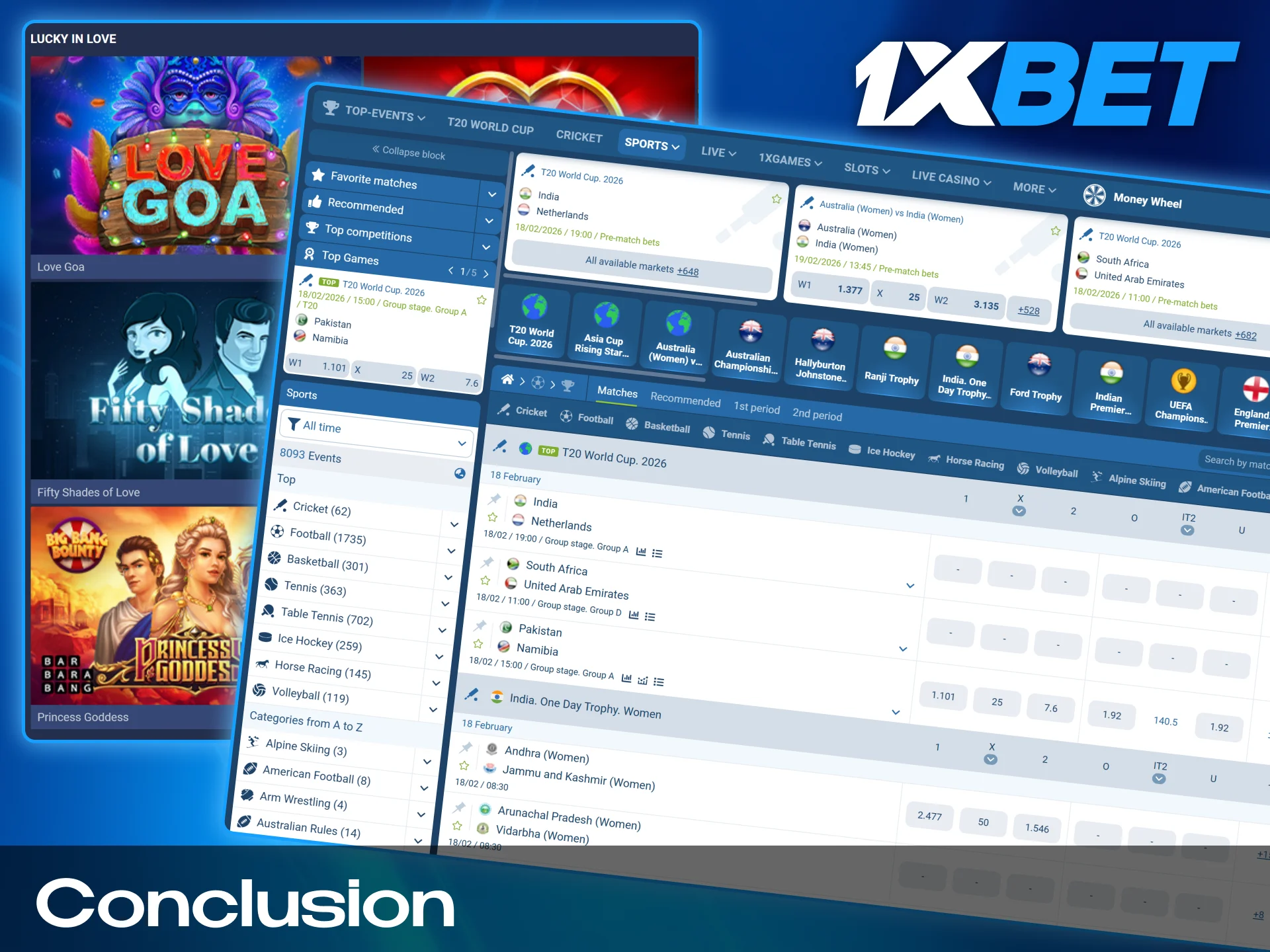 Summary of features services and final evaluation of the 1xBet betting experience in India.