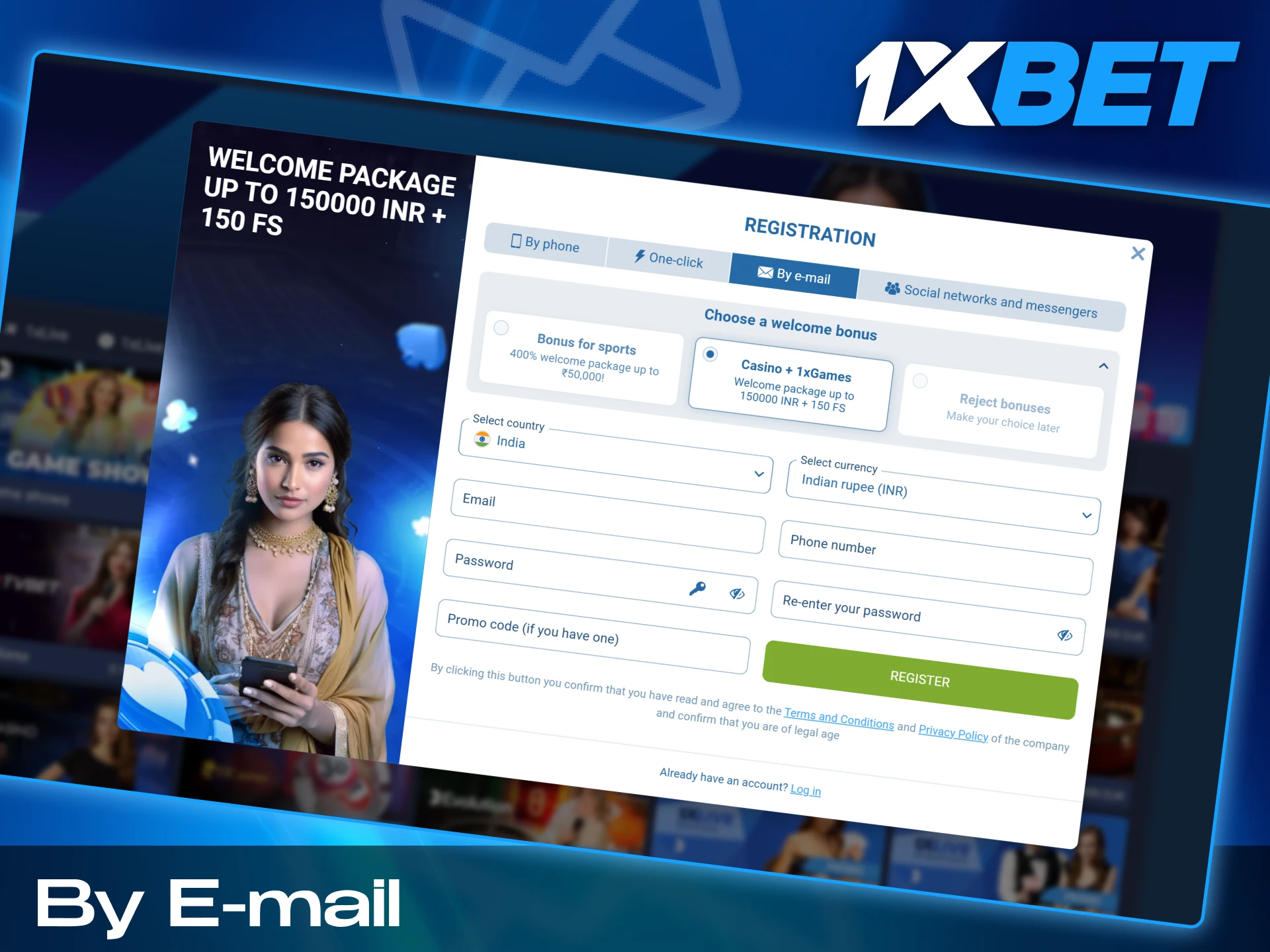 Registering via email is the most completed way.